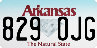 AR license plate 829OJG