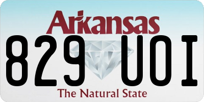 AR license plate 829UOI