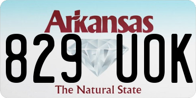 AR license plate 829UOK