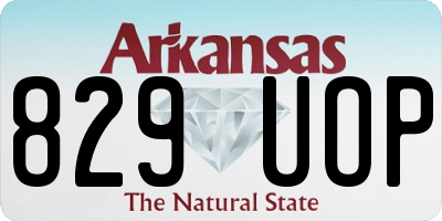 AR license plate 829UOP