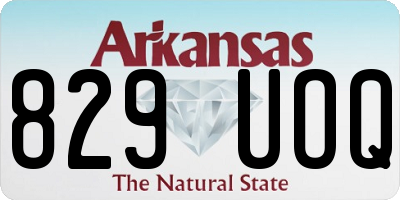AR license plate 829UOQ