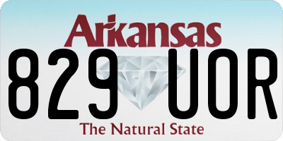 AR license plate 829UOR