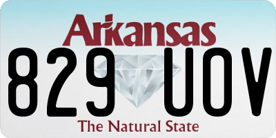 AR license plate 829UOV