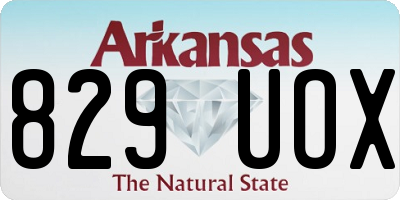 AR license plate 829UOX