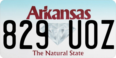 AR license plate 829UOZ