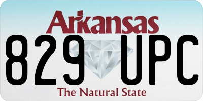 AR license plate 829UPC