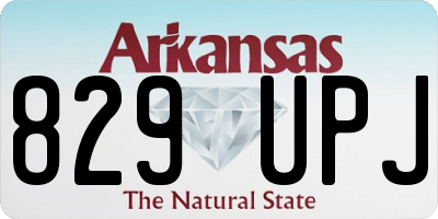 AR license plate 829UPJ
