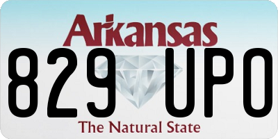 AR license plate 829UPO