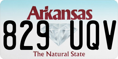 AR license plate 829UQV
