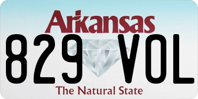 AR license plate 829VOL