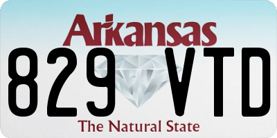 AR license plate 829VTD