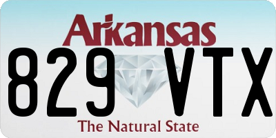 AR license plate 829VTX