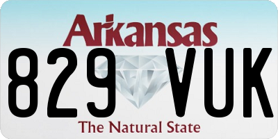 AR license plate 829VUK