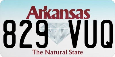 AR license plate 829VUQ