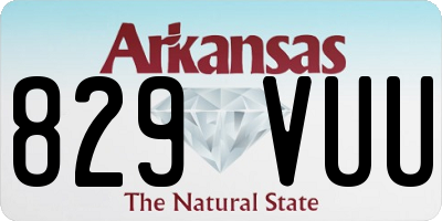 AR license plate 829VUU
