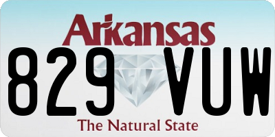 AR license plate 829VUW