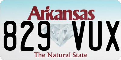 AR license plate 829VUX