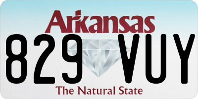 AR license plate 829VUY