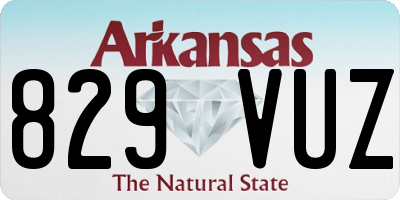 AR license plate 829VUZ