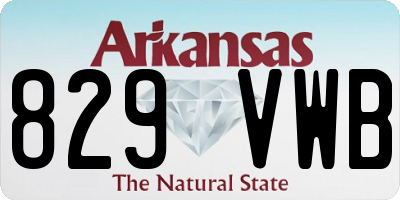 AR license plate 829VWB