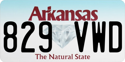 AR license plate 829VWD