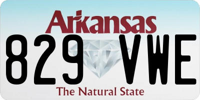 AR license plate 829VWE