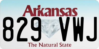 AR license plate 829VWJ