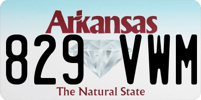 AR license plate 829VWM