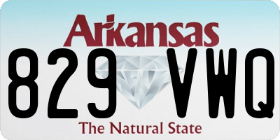 AR license plate 829VWQ