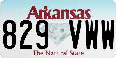 AR license plate 829VWW