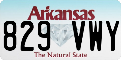 AR license plate 829VWY