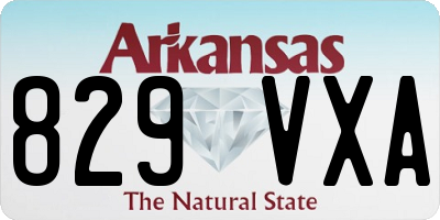 AR license plate 829VXA