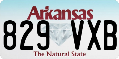 AR license plate 829VXB