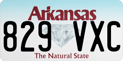 AR license plate 829VXC