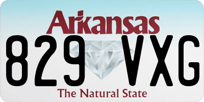 AR license plate 829VXG