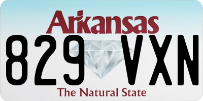 AR license plate 829VXN
