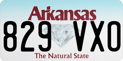 AR license plate 829VXO