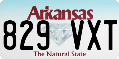 AR license plate 829VXT