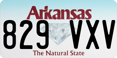 AR license plate 829VXV
