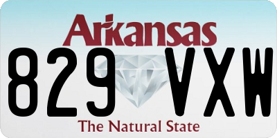AR license plate 829VXW