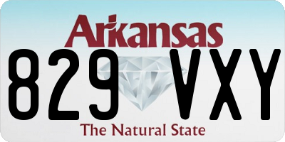 AR license plate 829VXY