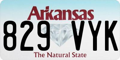 AR license plate 829VYK