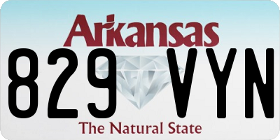 AR license plate 829VYN