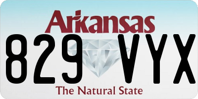 AR license plate 829VYX