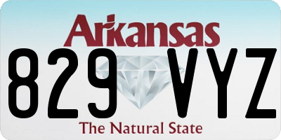 AR license plate 829VYZ