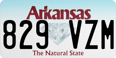 AR license plate 829VZM
