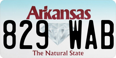 AR license plate 829WAB