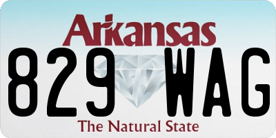 AR license plate 829WAG