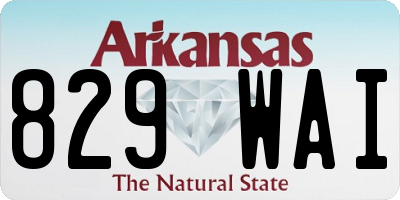 AR license plate 829WAI