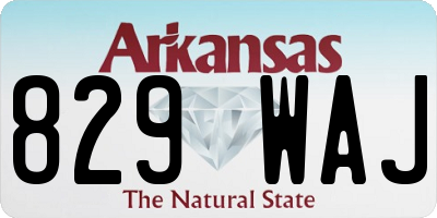 AR license plate 829WAJ